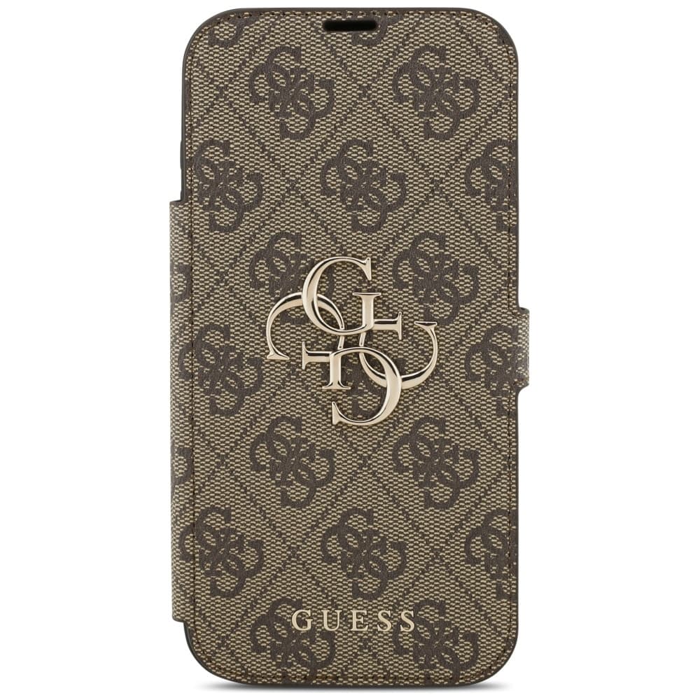 Guess Book 4G Metal Logo pouzdro iPhone 17 Pro Max hnědé - náhled 5