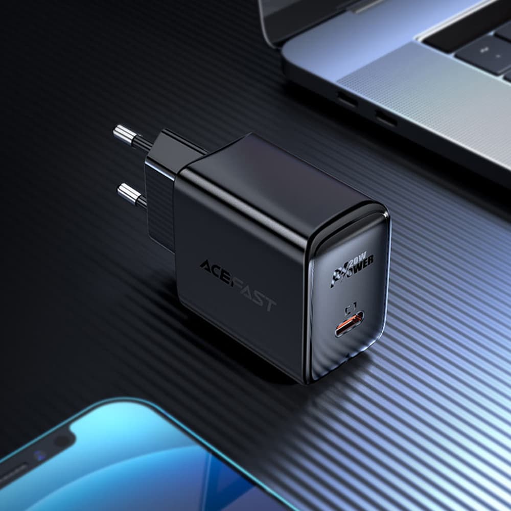 Nabíječka do zdi Acefast A1 rychlé nabíjení Type-C PD20W QC 3.0 černá - náhled 5