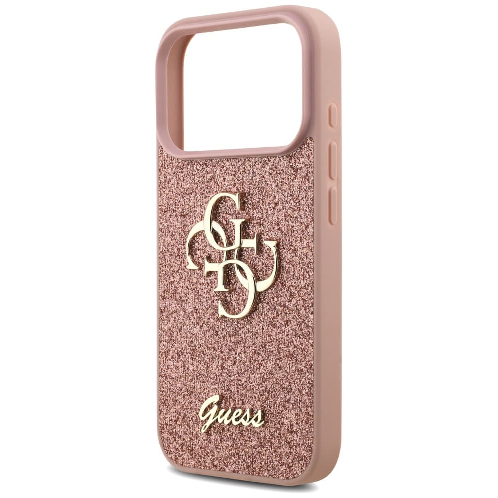 Guess Fixed Glitter Big 4G GUHCP17LHG4SGP iPhone 17 Pro růžová - náhled 5
