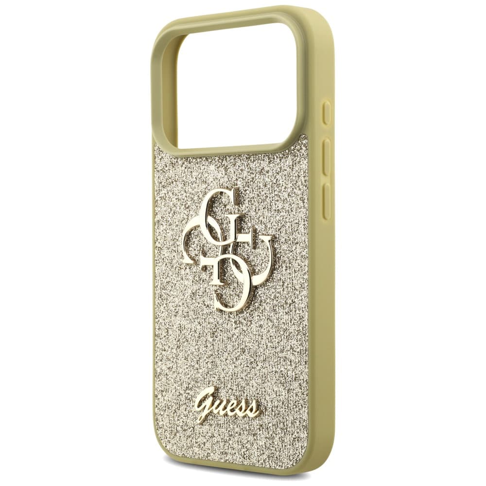 Guess Fixed Glitter Big 4G pouzdro iPhone 17 Pro zlatá - náhled 5