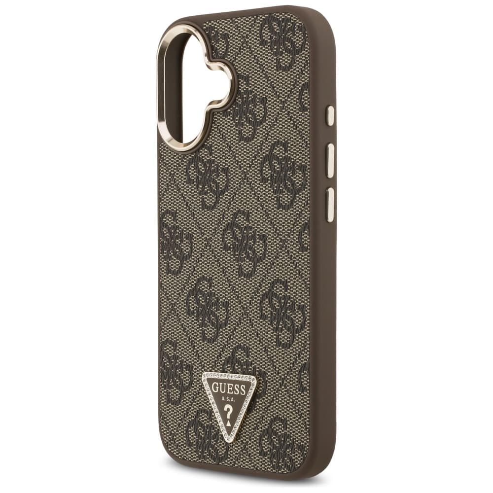 Guess Hardcase 4G Triangle Logo MagSafe iPhone 17 hnědý - náhled 5