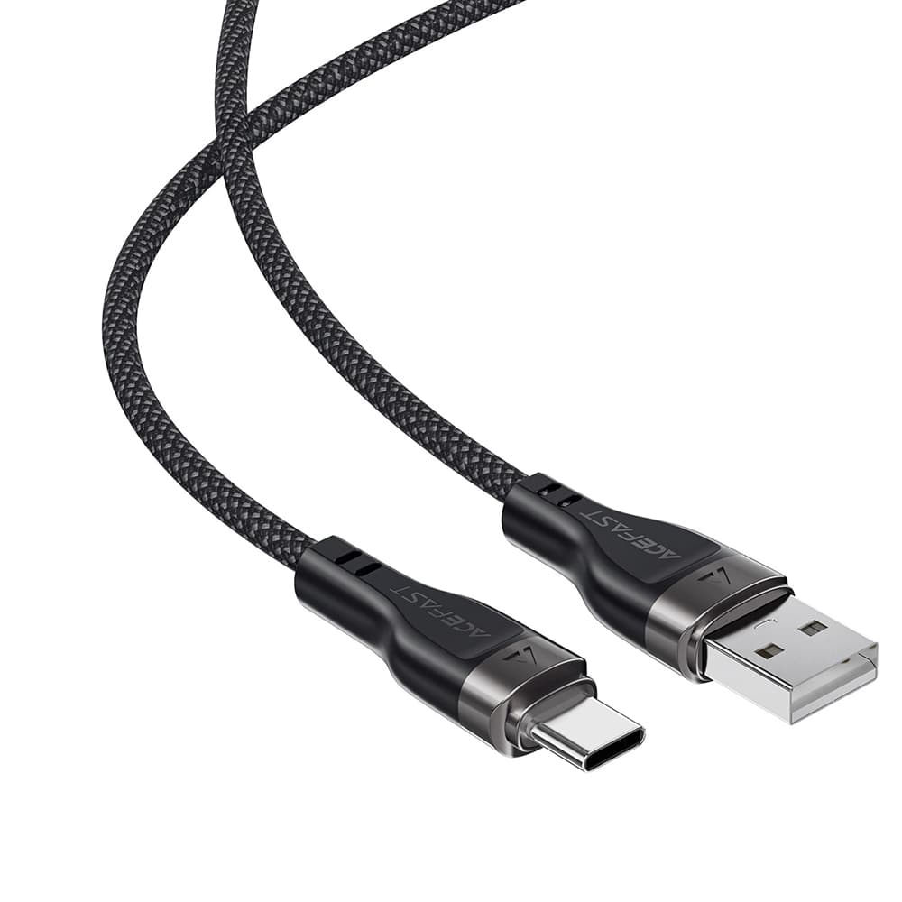 Acefast Data Cable C11-04 Magnetické navíjení Rychlé nabíjení USB na Type-C 3A Nastavitelná délka 1.2m černá - náhled 5