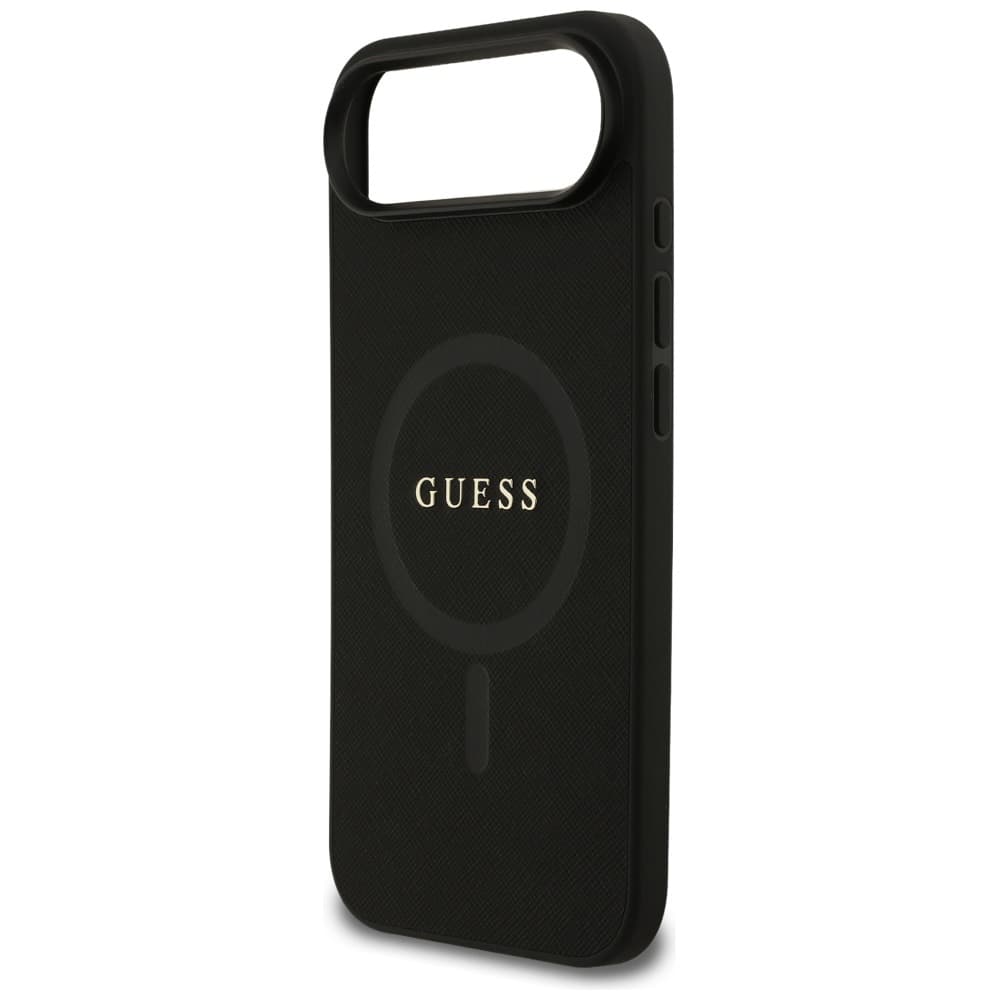 Guess Saffiano Classic Logo MagSafe pouzdro iPhone 17 Air černé - náhled 5