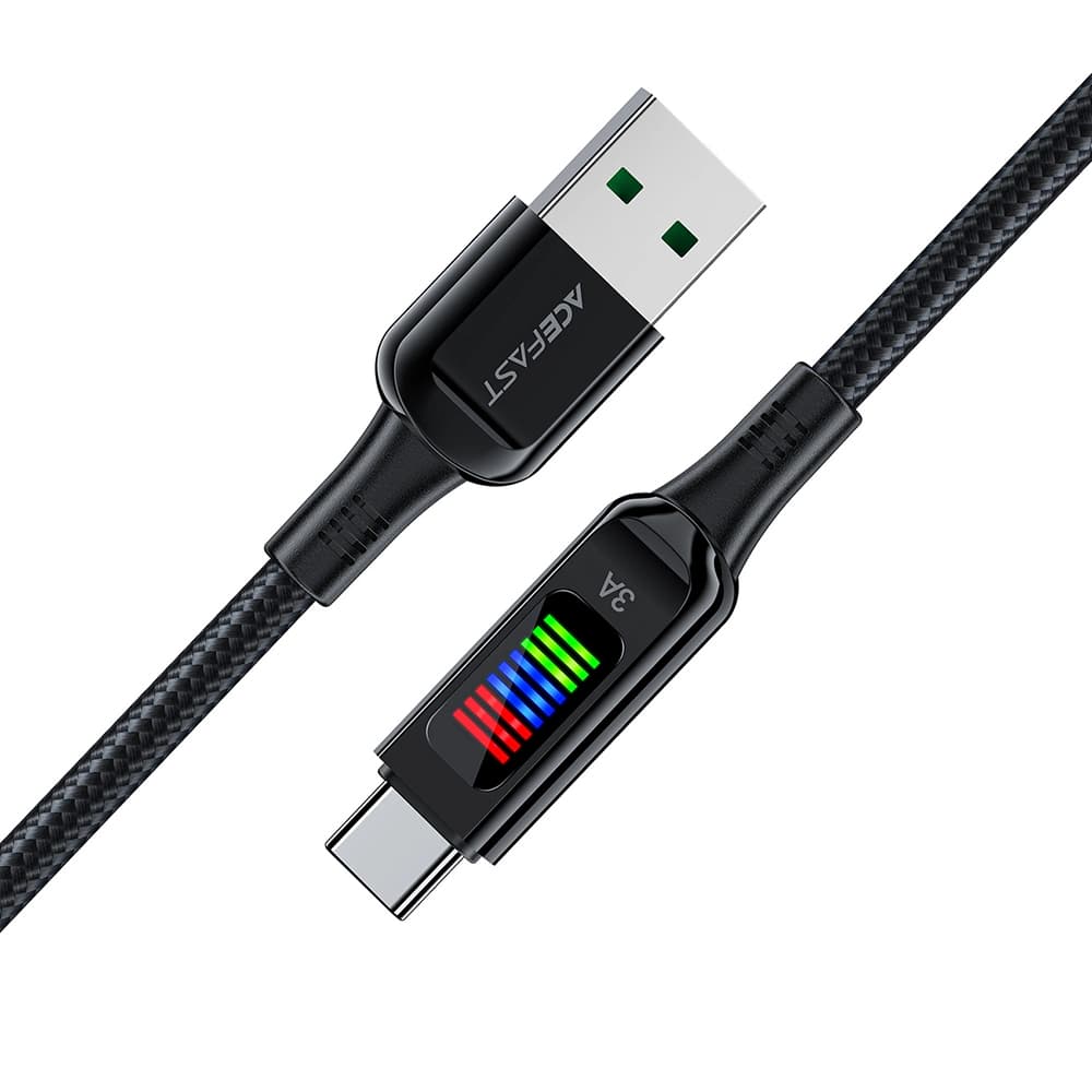 Acefast Datový kabel C7-04 USB na Type-C Rychlé nabíjení 1.2m černý - náhled 5