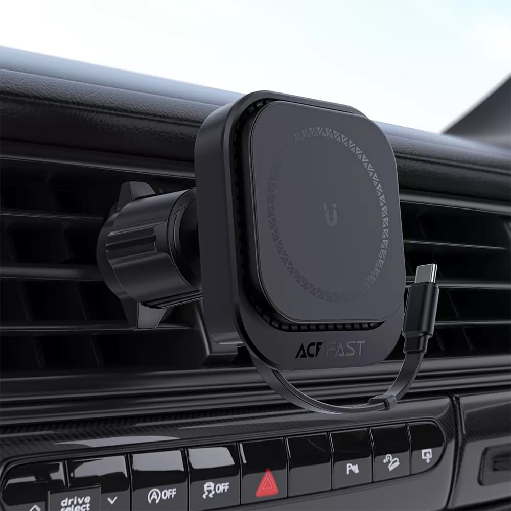 Acefast Držák do auta s bezdrátovým nabíjením D32 pro iPhone MagSafe černý - náhled 5