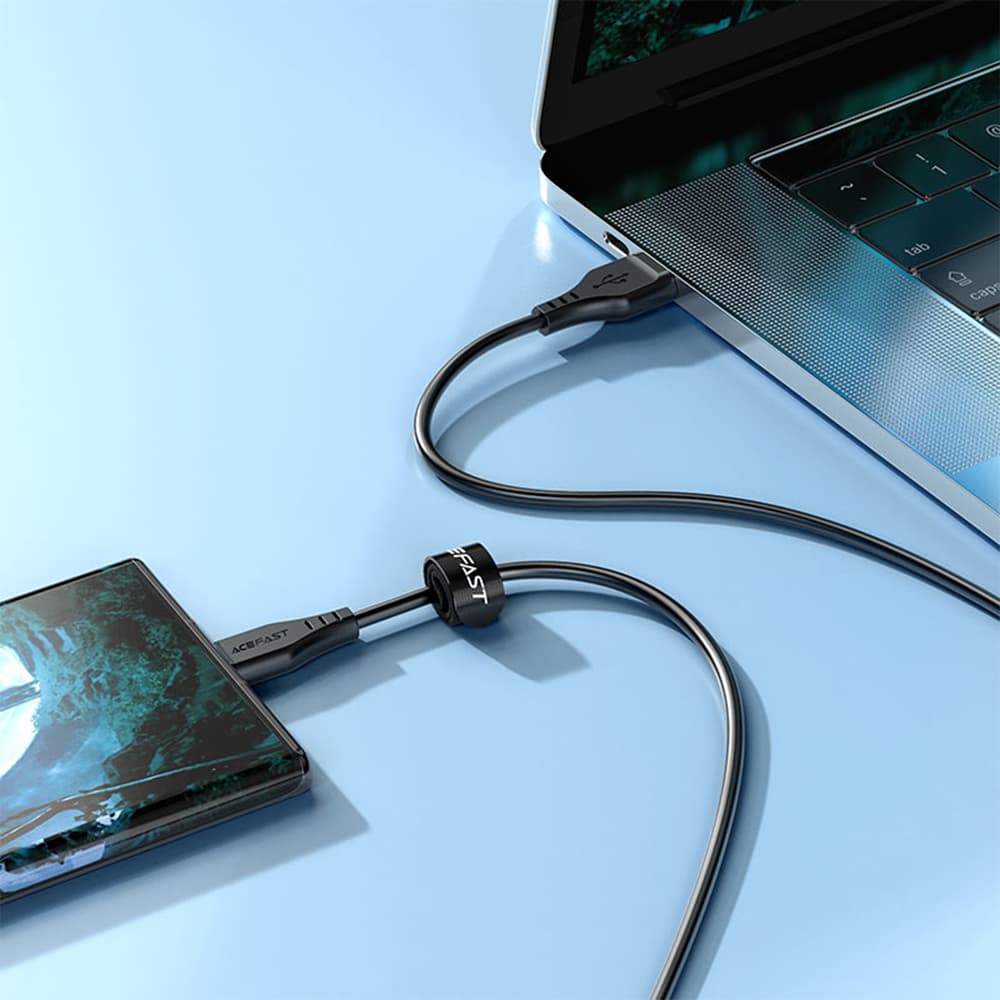 Acefast Datový kabel C3-09 USB na Micro-USB 2.4A 480Mbps 1.2m černý - náhled 5