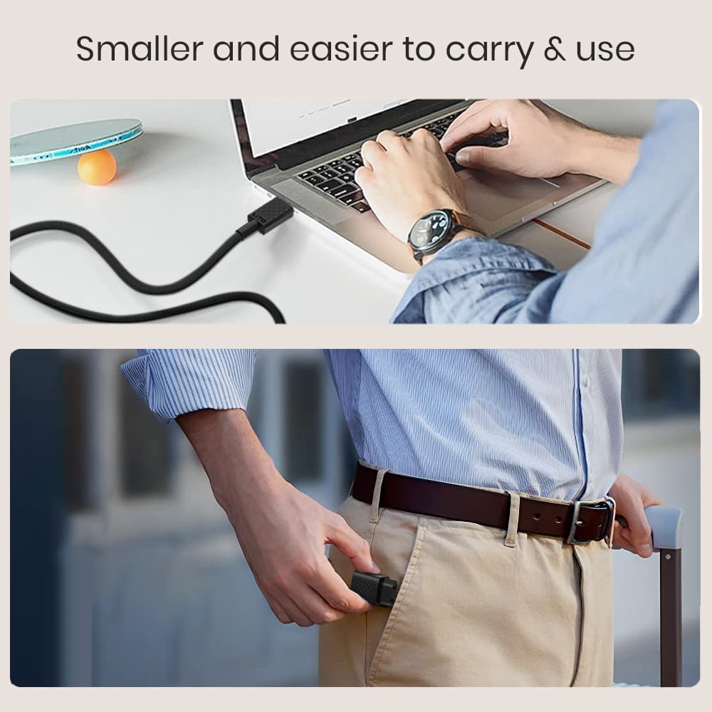 Lito Wall Charger LC15L s Lightning kabelem Type-C USB výstup PD20W GaN EU zástrčka černý - náhled 5