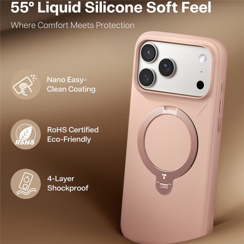 Torras QPRO Silicone Series iPhone 17 Pro Max růžový - náhled 5