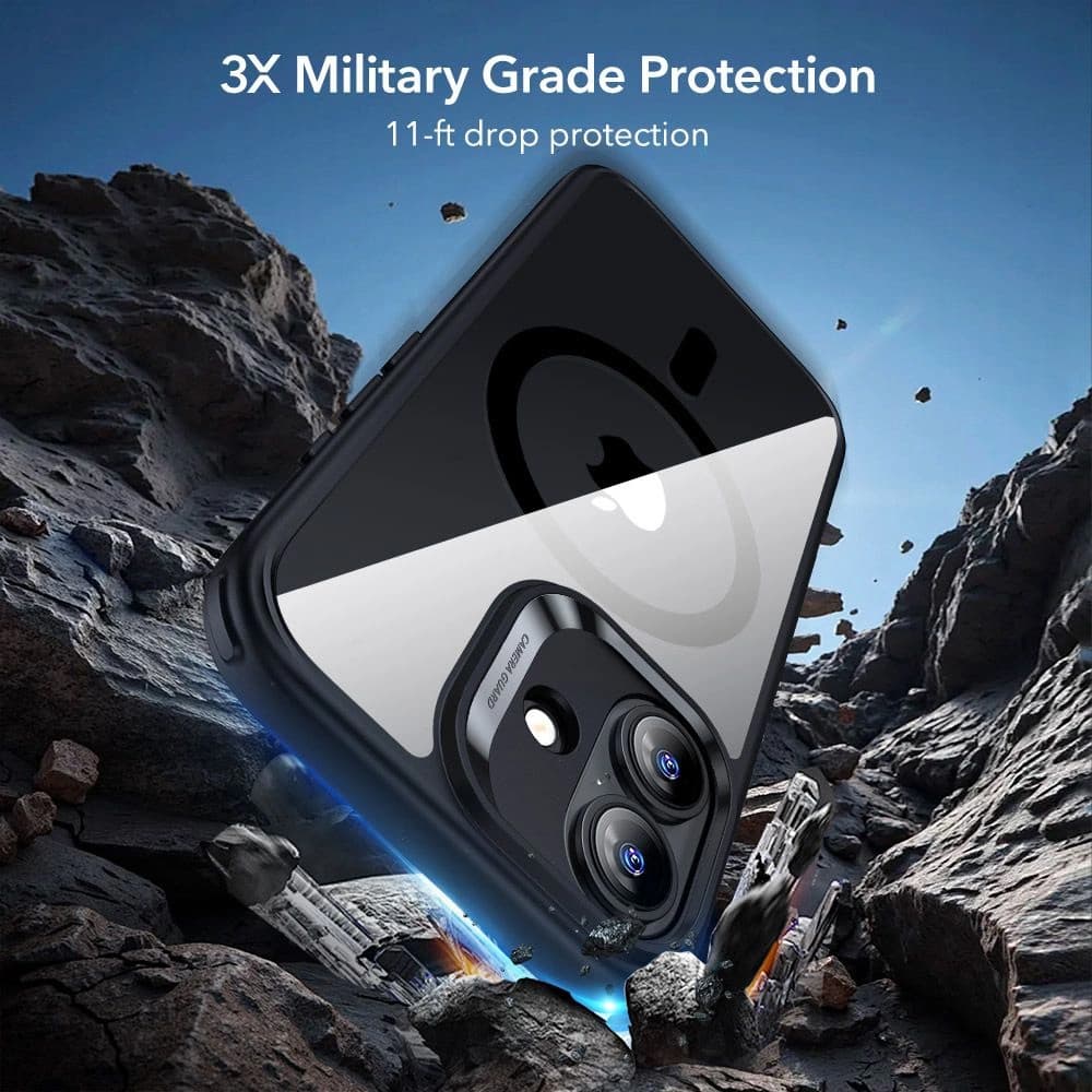 ESR Classic Hybrid HaloLock s ochranným sklem iPhone 17 černá průhledná - náhled 5