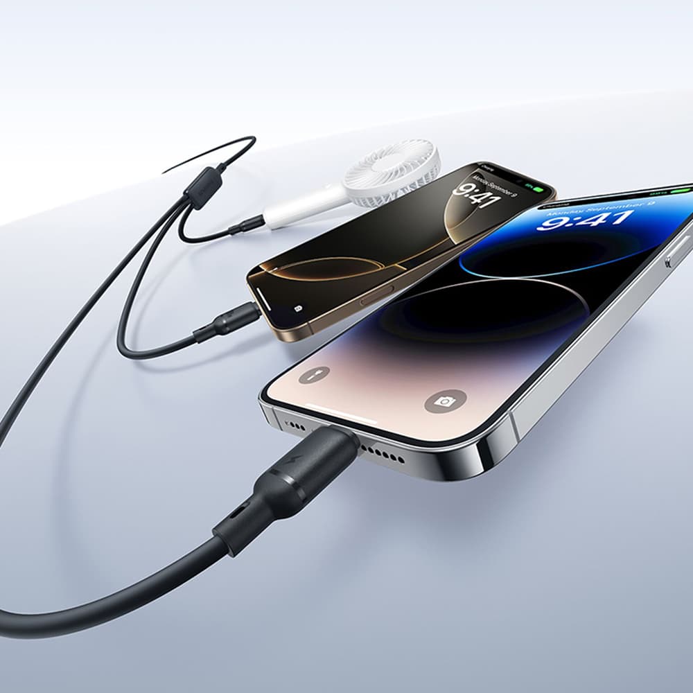 Baseus Data Cable Silky 1.5m černý USB USB-C Lightning Micro-USB 100W 480Mbps - náhled 5
