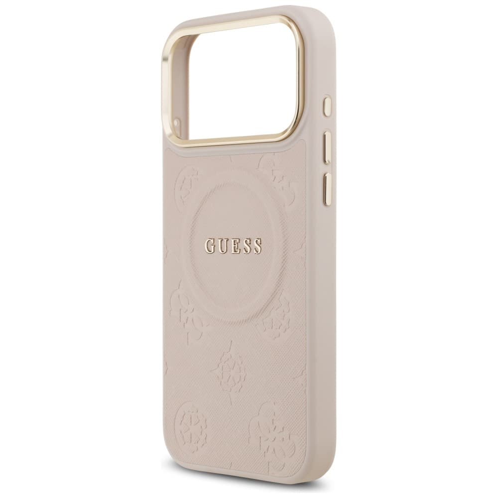 Guess Peony Hot Stamp MagSafe pouzdro iPhone 17 Pro Max růžové - náhled 5