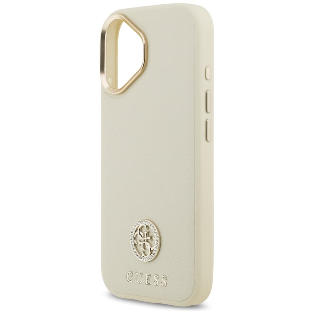 Guess Grained Strass Logo MagSafe pro iPhone 17 béžová - náhled 5