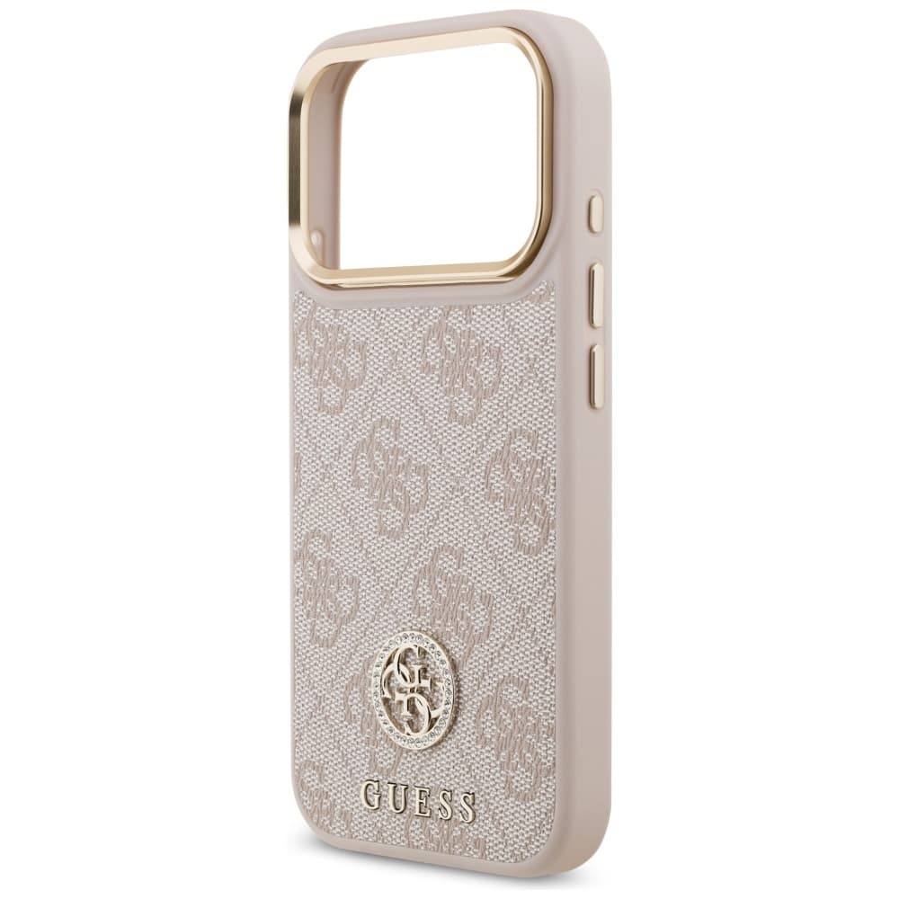 Guess Hardcase 4G Strass Logo MagSafe iPhone 17 Pro růžová - náhled 5