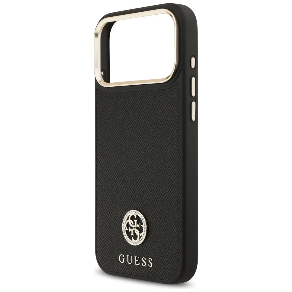 Guess Grained Strass Logo MagSafe pro iPhone 17 Pro Max černá - náhled 5