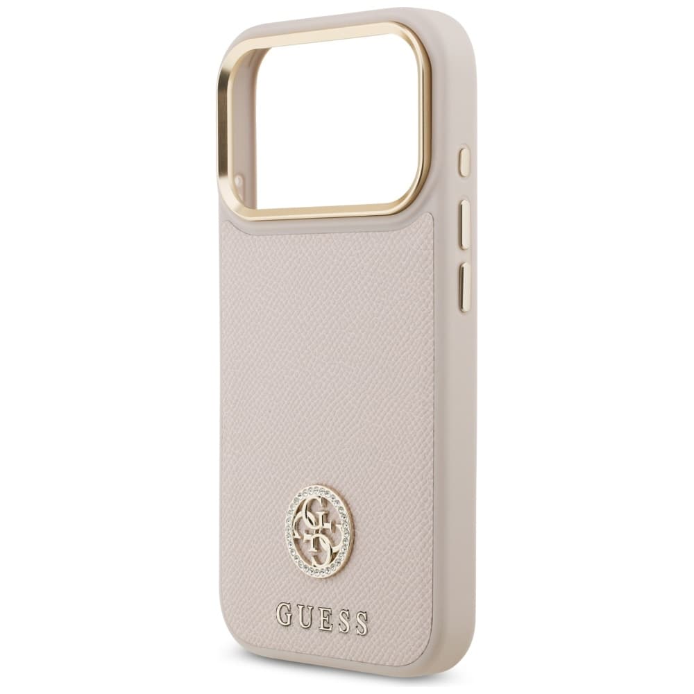 Guess Grained Strass Logo MagSafe pro iPhone 17 Pro růžová - náhled 5