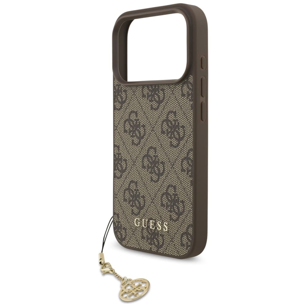 Guess Hardcase 4G Charm Cradle MagSafe iPhone 17 Pro Hnědý - náhled 5