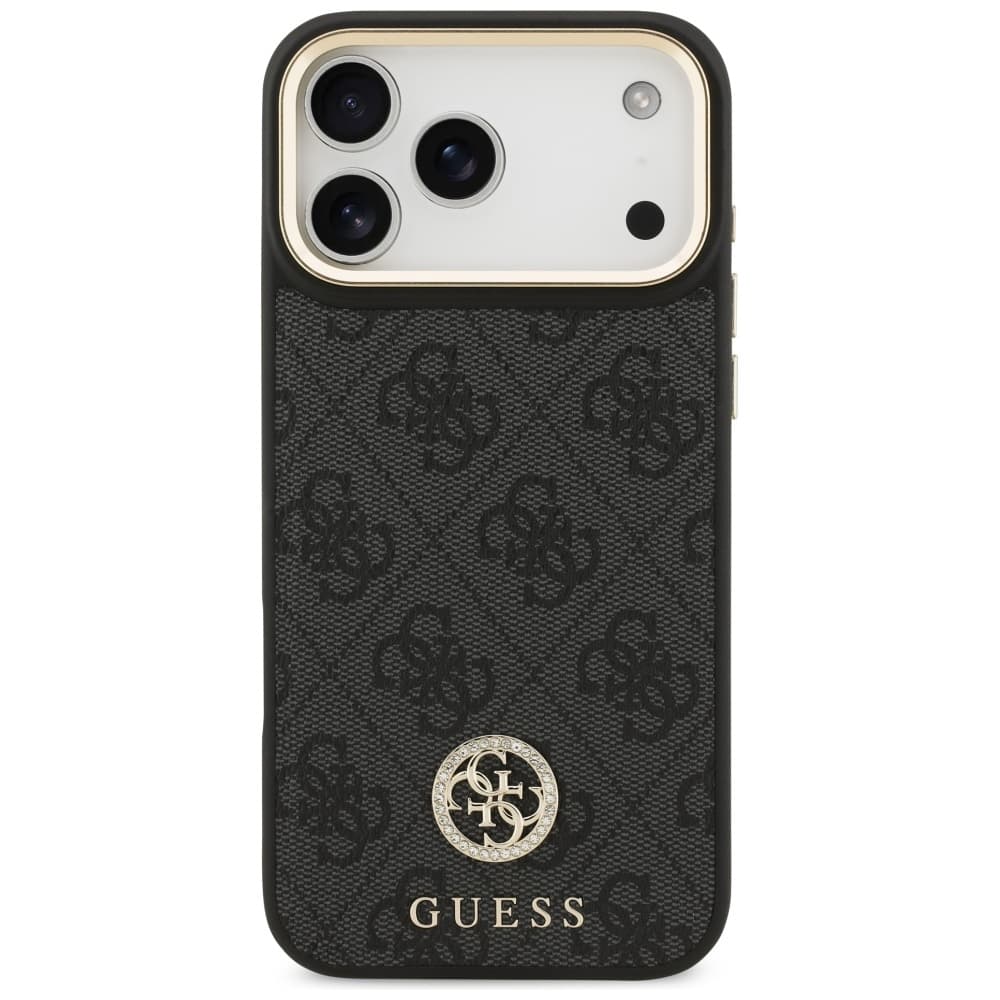 Guess Hardcase 4G Strass Logo MagSafe iPhone 17 Pro Max černý - náhled 5