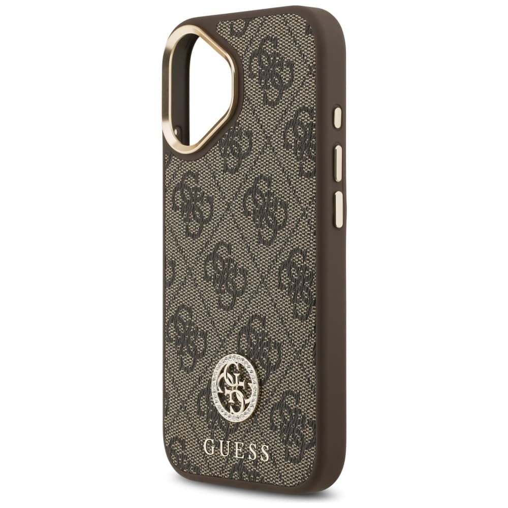 Guess Hardcase 4G Strass Logo MagSafe iPhone 17 Hnědý - náhled 5