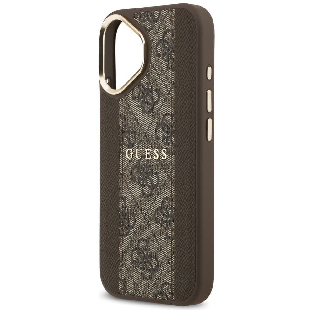 Guess - Pevný kryt 4G Stripe MagSafe (GUHMP17SPG4SEMCW) - iPhone 17 - Hnědá - náhled 5