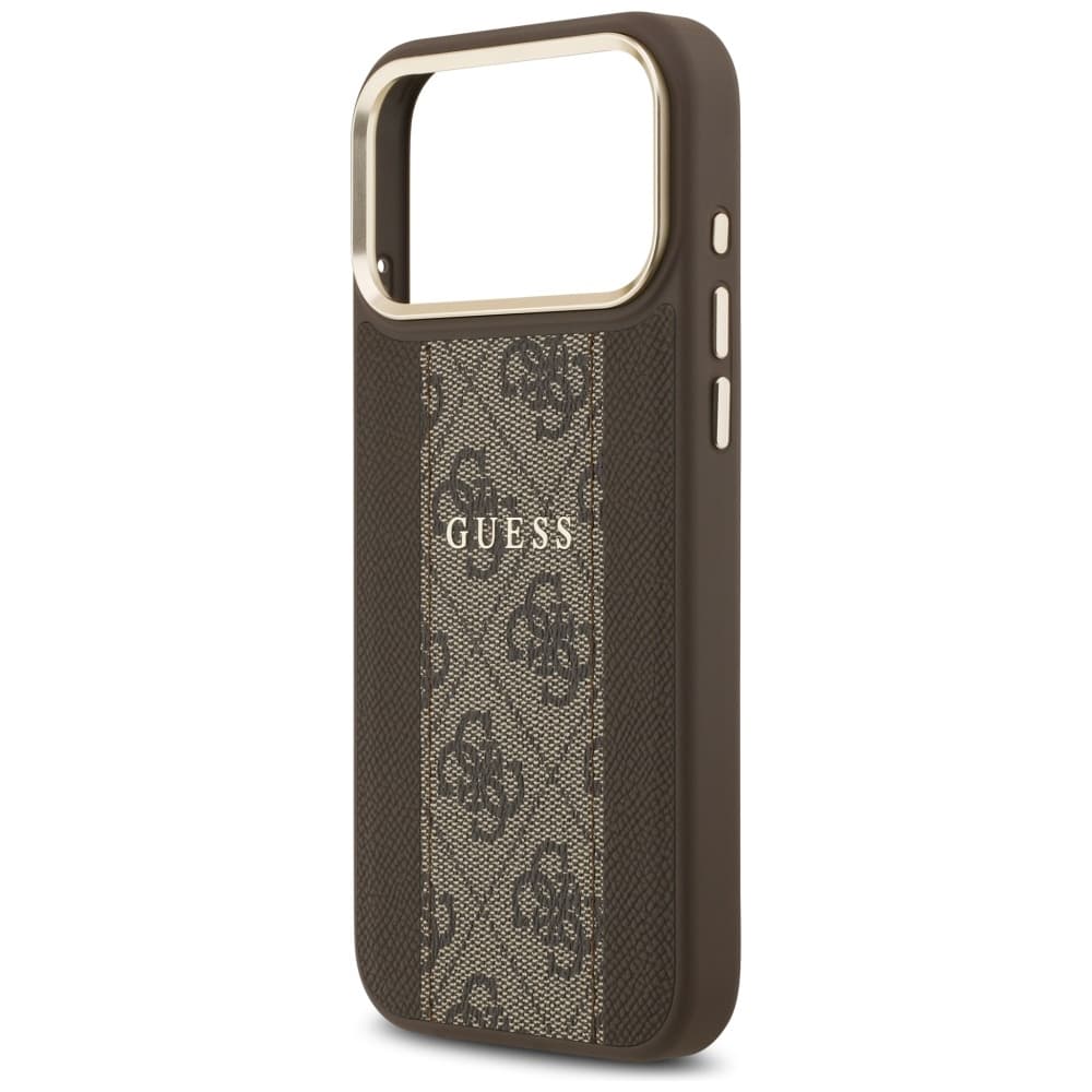 Guess Hardcase 4G Stripe MagSafe iPhone 17 Pro Hnědý - náhled 5