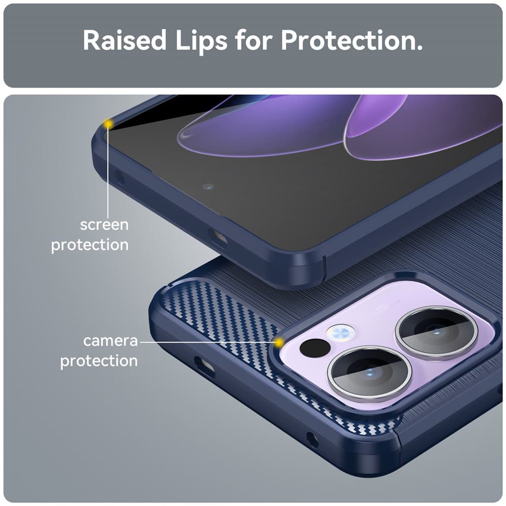 Techsuit Carbon Silicone pro Oppo Reno13 F 4G Reno13 F 5G Reno13 FS 5G modrá - náhled 5