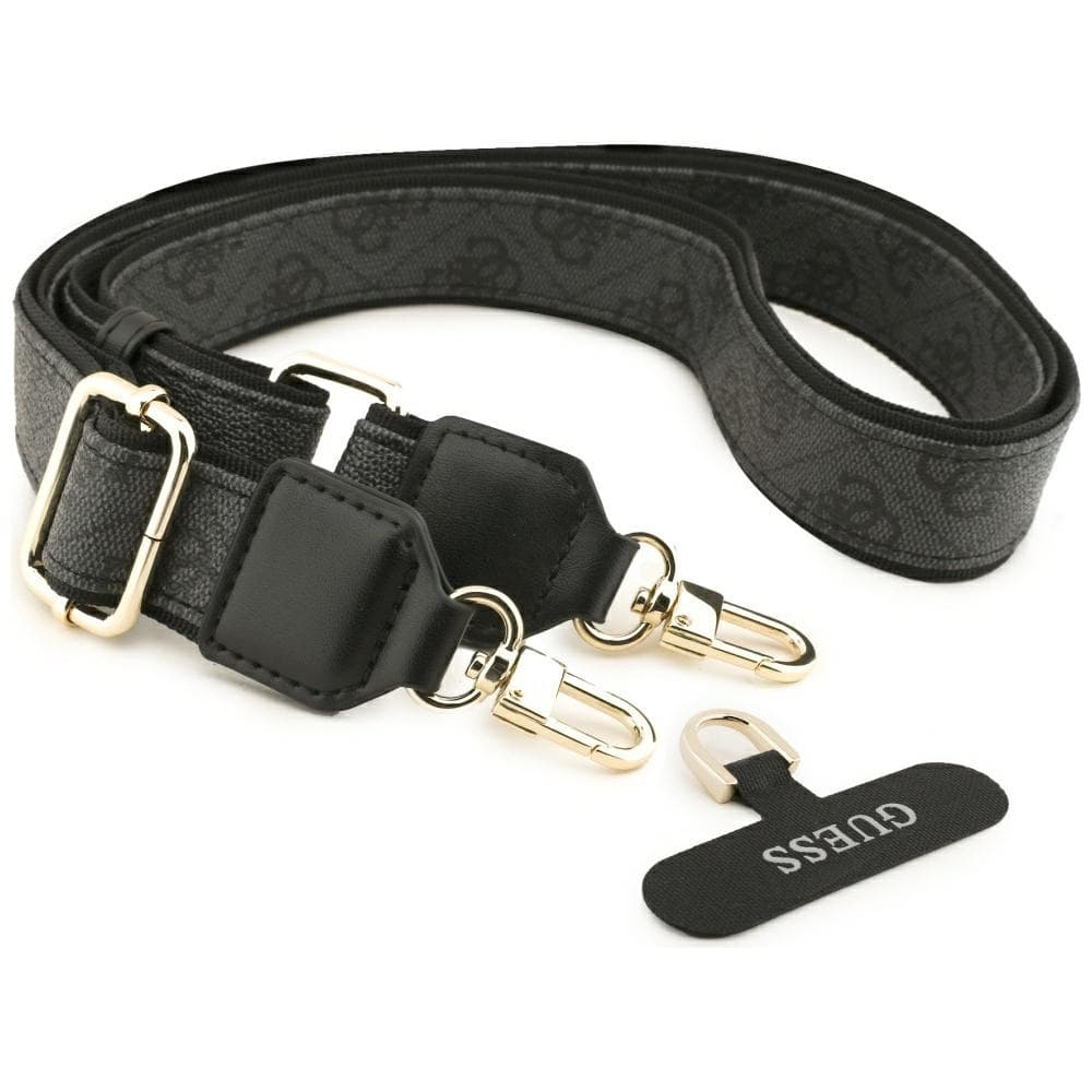 Guess 4G Strass Logo s velkým popruhem kovové tlačítko MagSafe iPhone 17 Pro černá - náhled 5