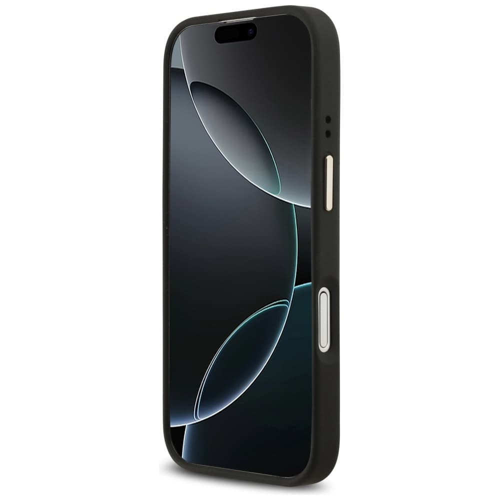 Guess 4G Strass Logo s velkým popruhem kovové tlačítko MagSafe iPhone 17 černá - náhled 5