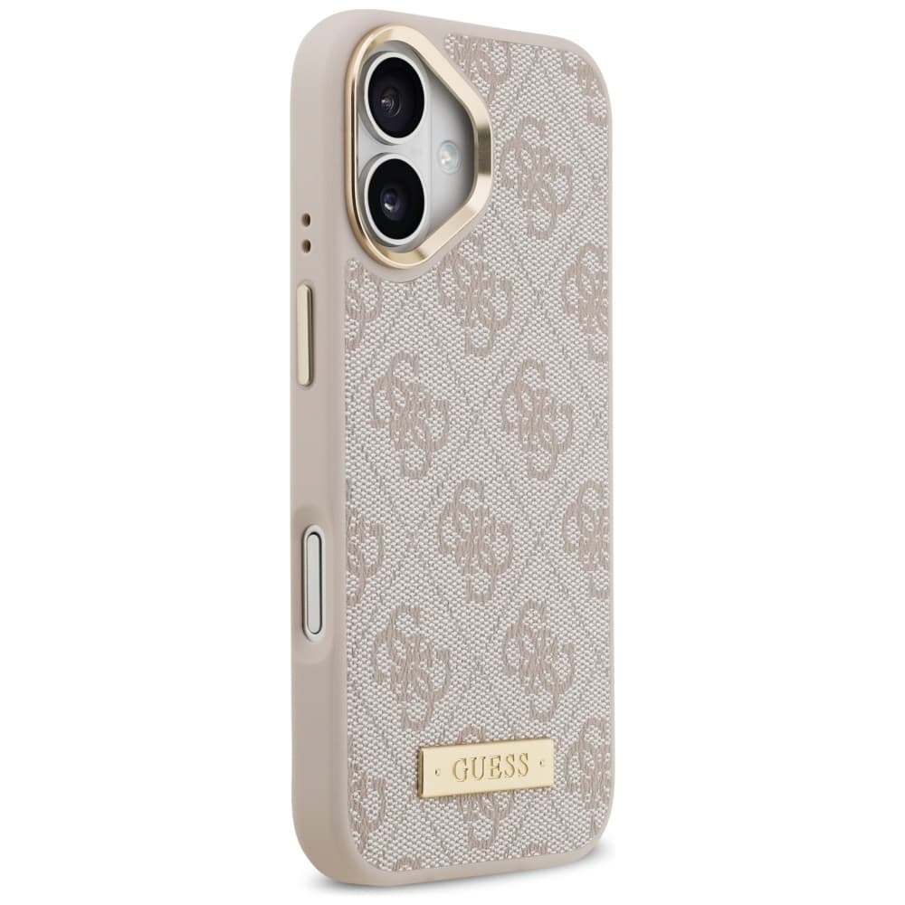 Guess Hardcase 4G Logo Plate MagSafe iPhone 17 Růžová - náhled 5