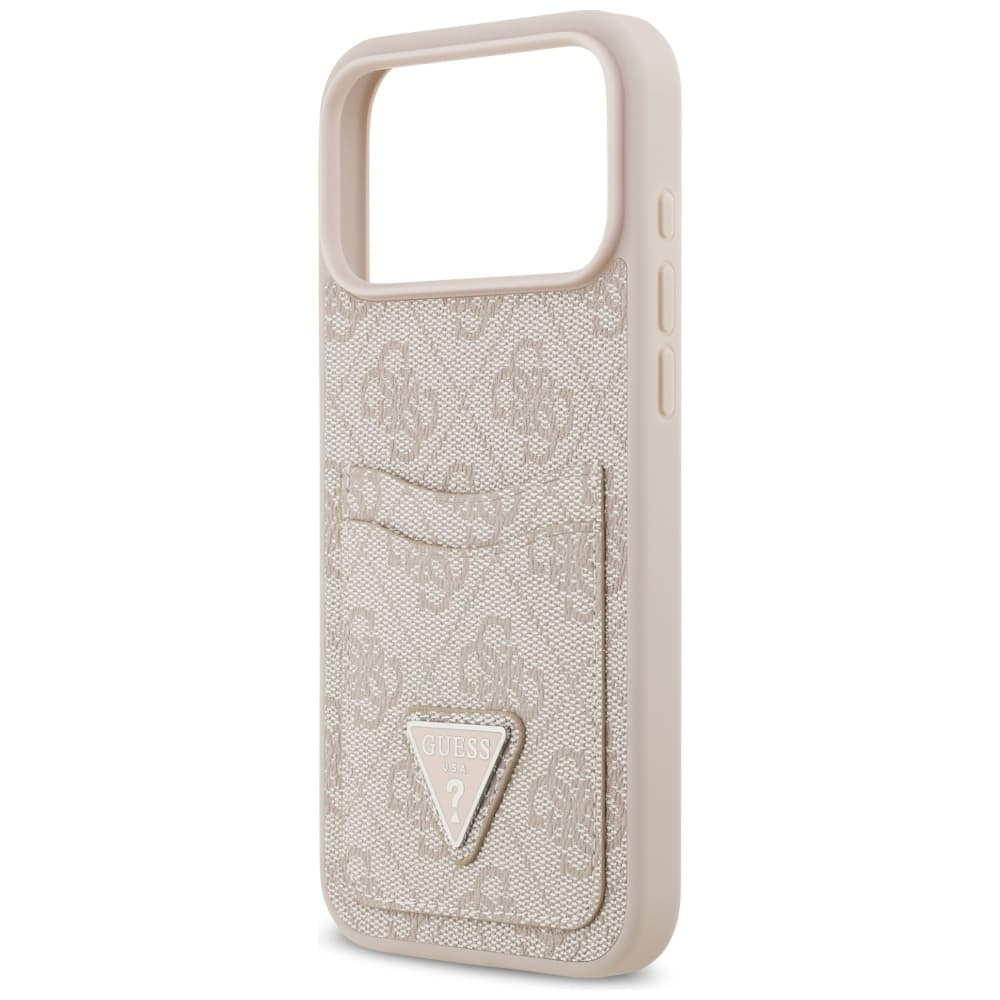 Guess Hardcase 4G Double Card Triangle iPhone 17 Pro Max růžová - náhled 5