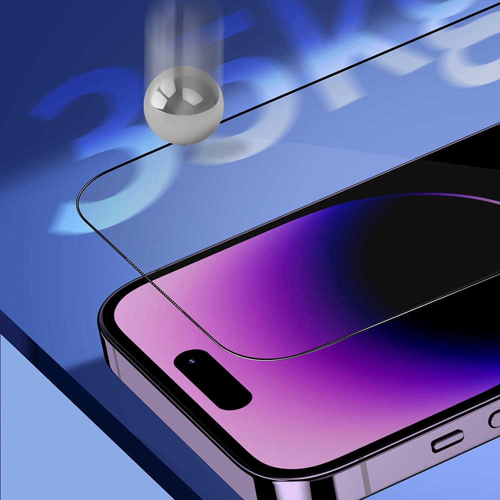 Blueo Premium Sapphire sklo 9H Privacy pro iPhone 16 Pro 17 17 Pro - náhled 5
