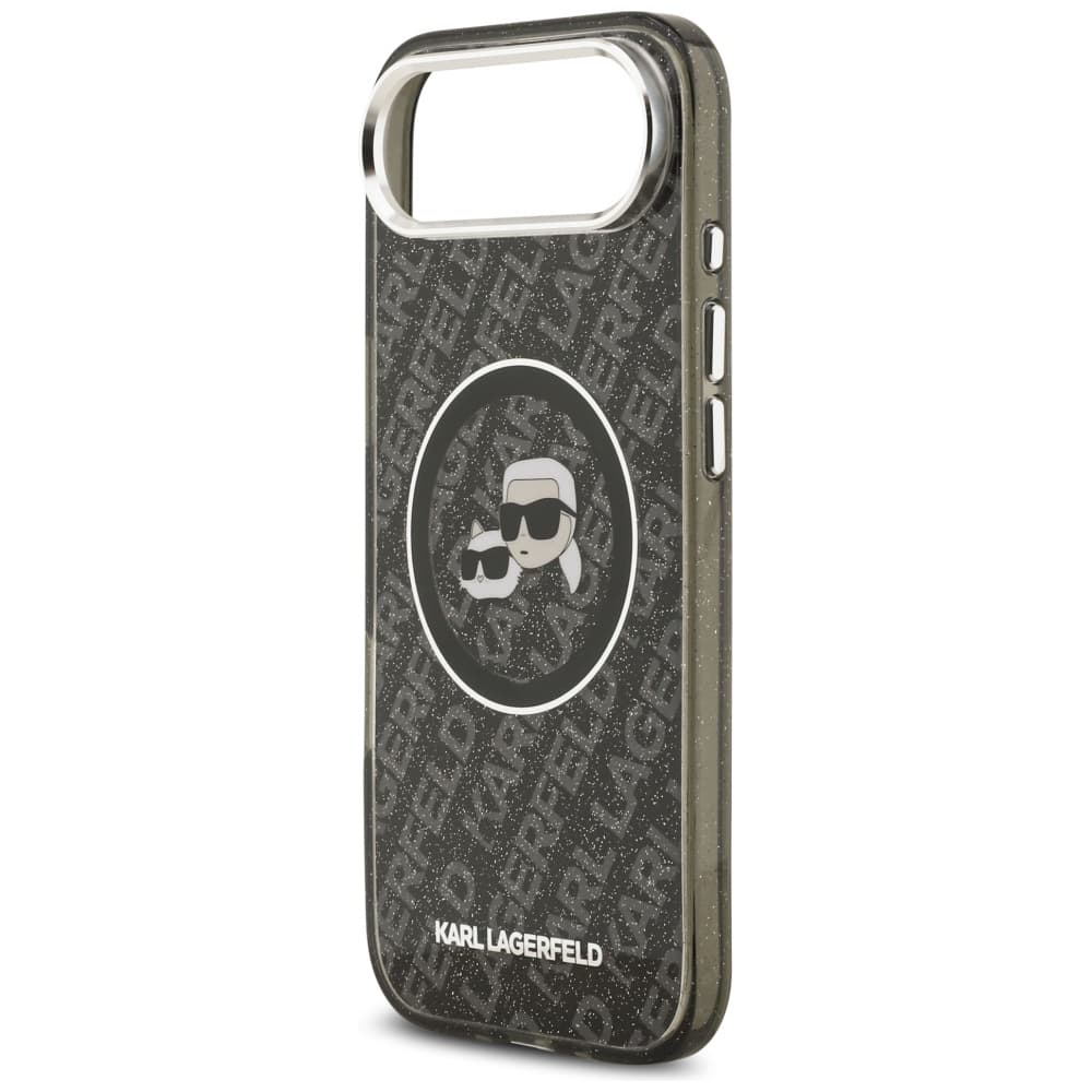 Karl Lagerfeld IML Glitter K&amp;C Heads Logo MagSafe iPhone 17 Air černá - náhled 5