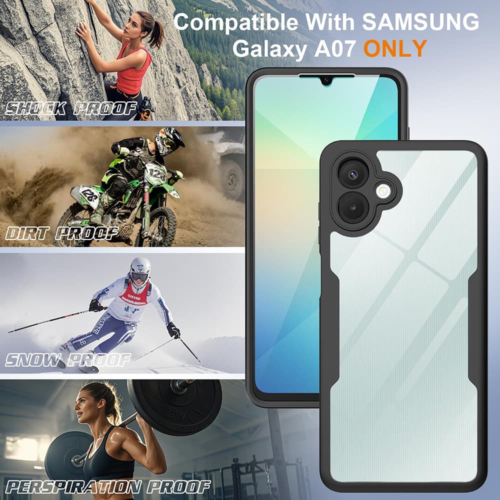 Techsuit ColorVerse 360 Series + Ochranná fólie Samsung Galaxy A07 4G Černá - náhled 5