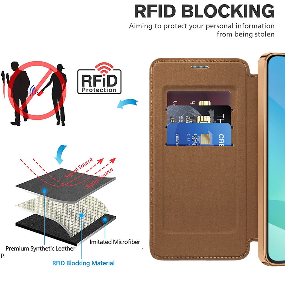 Pouzdro na knihu Techsuit SmartMag pro Samsung Galaxy A17 5G / A17 4G hnědé - náhled 5