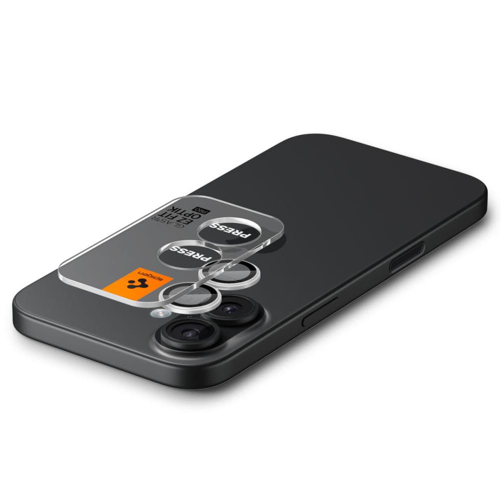 Spigen Optik.tR EZ Fit Pro sklo na kameru (2 ks) iPhone 17/16 Plus/16 stříbrná - náhled 5