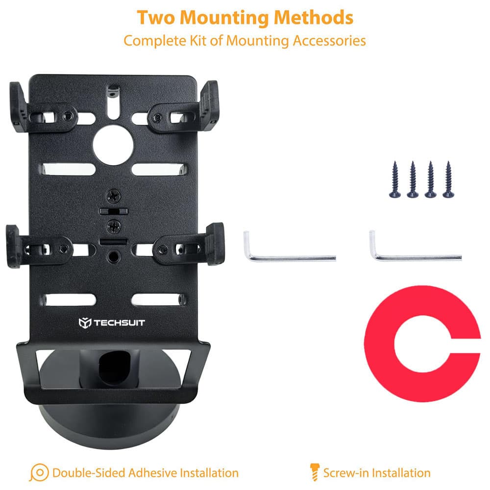 Techsuit - stojan na POS PayNest (POS1) - horizontální rotace 270°, náklon až 30°, stabilní držení, 3M lepidlo - černý - náhled 5