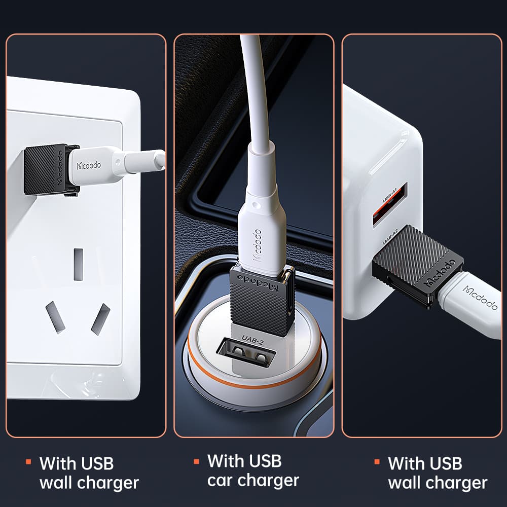 Mcdodo - OTG adaptér (OT-6970) - převodník USB-C na USB 3.0, ultrarychlá synchronizace dat, TPE, 5A - černý - náhled 5