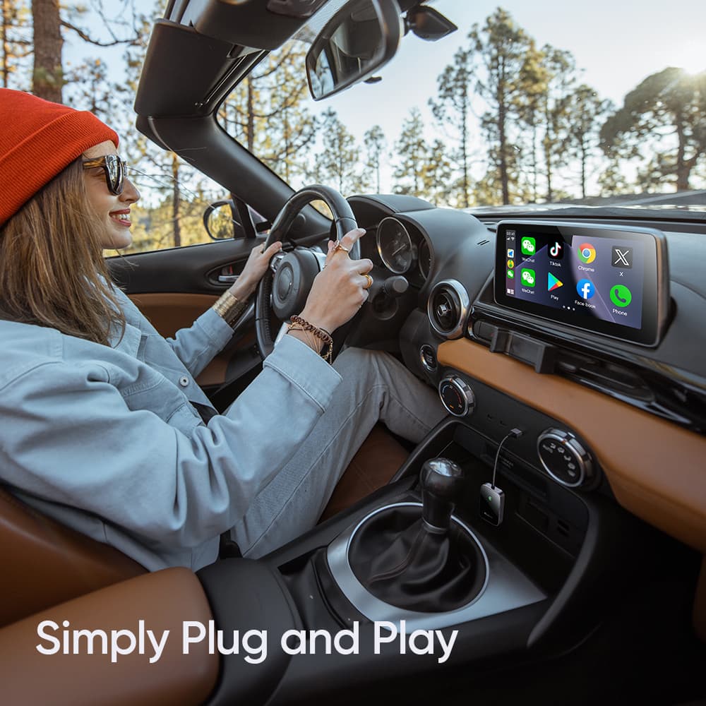 Mcdodo - CarPlay adaptér (CA-7210) - bezdrátový, USB, 1A, Bluetooth 2.1+EDR/3.0/4.X/5, čip A7, podpora OTA, Siri - černý - náhled 5