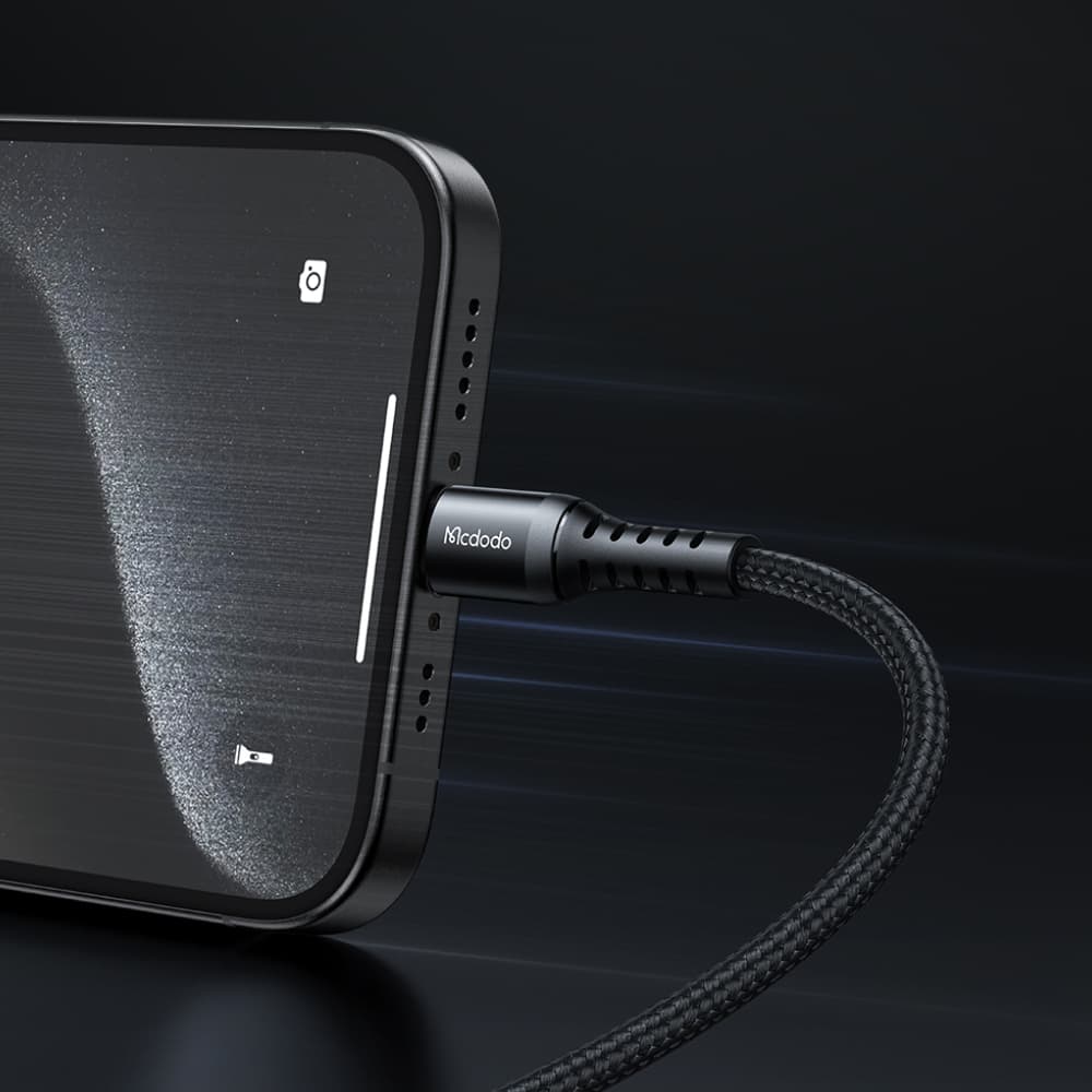 Mcdodo – datový kabel (CA-5641) – USB-C na USB-C, nylonové opletení, hliníková slitina, PD60W, 1m – černý - náhled 5
