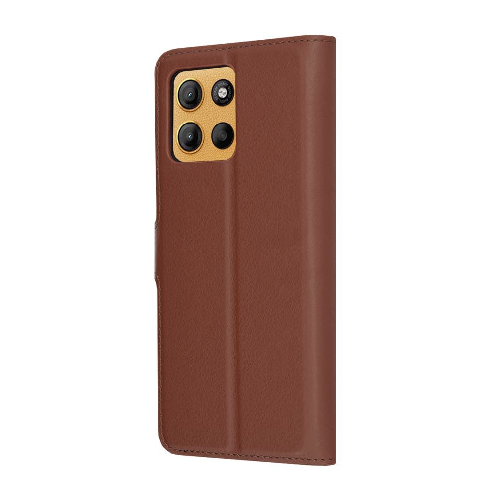 Techsuit kožené pouzdro Motorola Moto G15 G15 Power hnědé - náhled 5