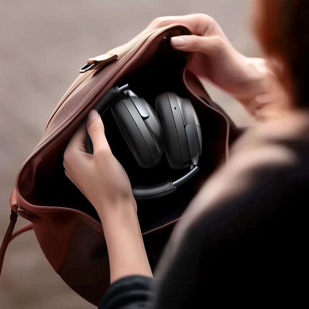 Mcdodo - bezdrátová sluchátka řady T02 (HP-1420) - náhlavní, Bluetooth V5.4, 500mAh, ANC potlačení hluku - černá - náhled 5