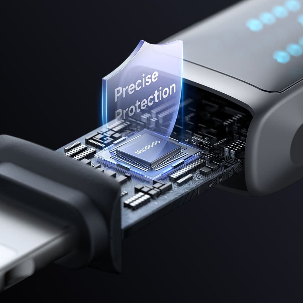 Mcdodo – datový kabel (CA-2630) – USB-C na Lightning, 36W, LED displej, rychlé nabíjení PD, 1,2m – černý - náhled 5