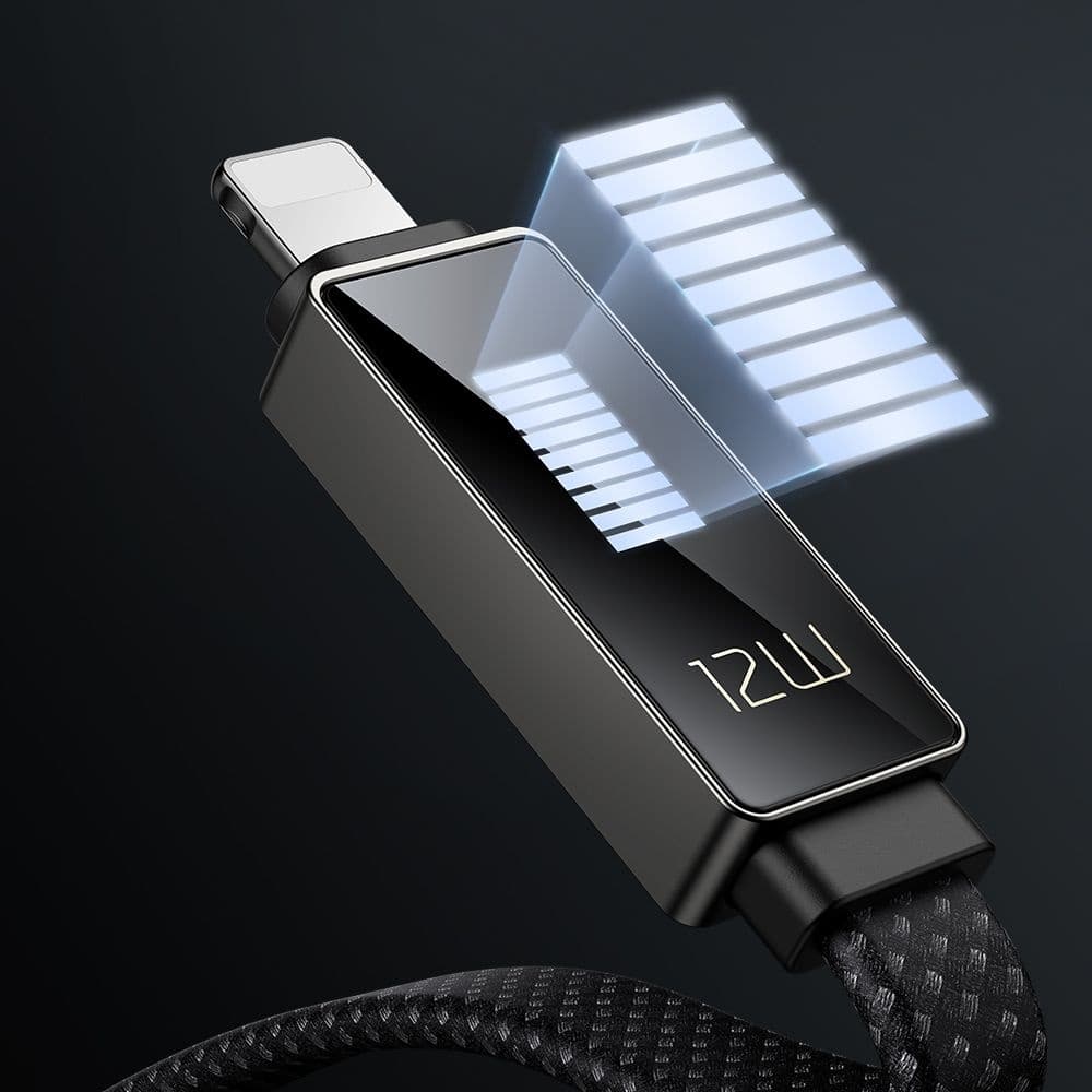 Mcdodo – datový kabel Rythm Series (CA-4970) – USB-A na Lightning, 3A, LED displej, 1,2m – černý - náhled 5