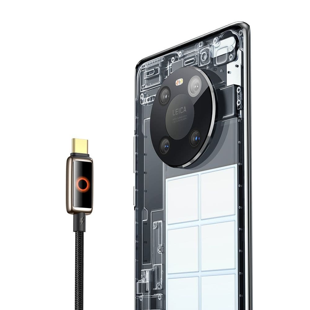 Mcdodo – datový kabel (CA-6650) – s dýchacím světlem LED displej, USB-C na USB-A, automatické vypnutí, 6A, 1,2m – černý - náhled 5