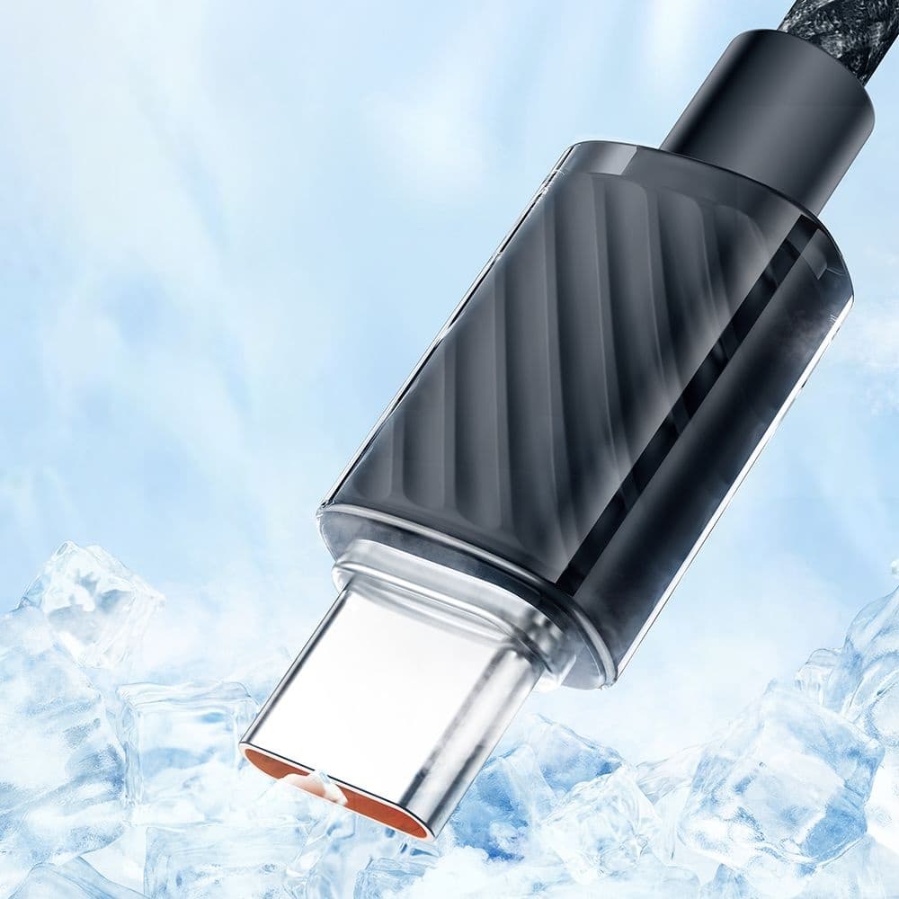 Mcdodo – datový kabel (CA-3670) – Type-C na Type-C, transparentní design, 100W, 5A, 1,2m – černý - náhled 5