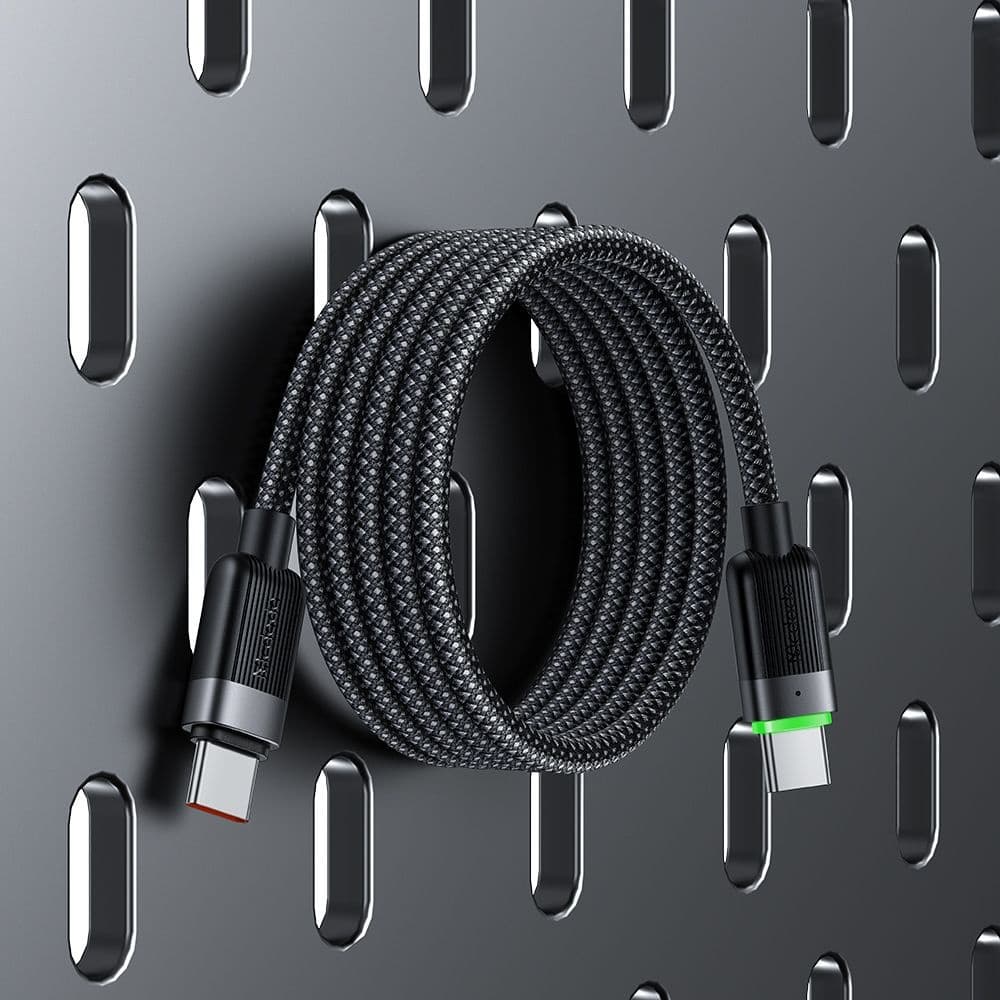 Mcdodo - datový kabel řady Self-Winding (CA-2000) - USB-C na USB-C, 60W, rychlonabíjení, 1.2m - černý - náhled 5