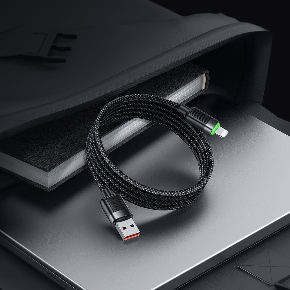 Mcdodo – datový kabel řady Self-Winding (CA-6000) – USB-A na Lightning, 3A, 1,2m – černý - náhled 5