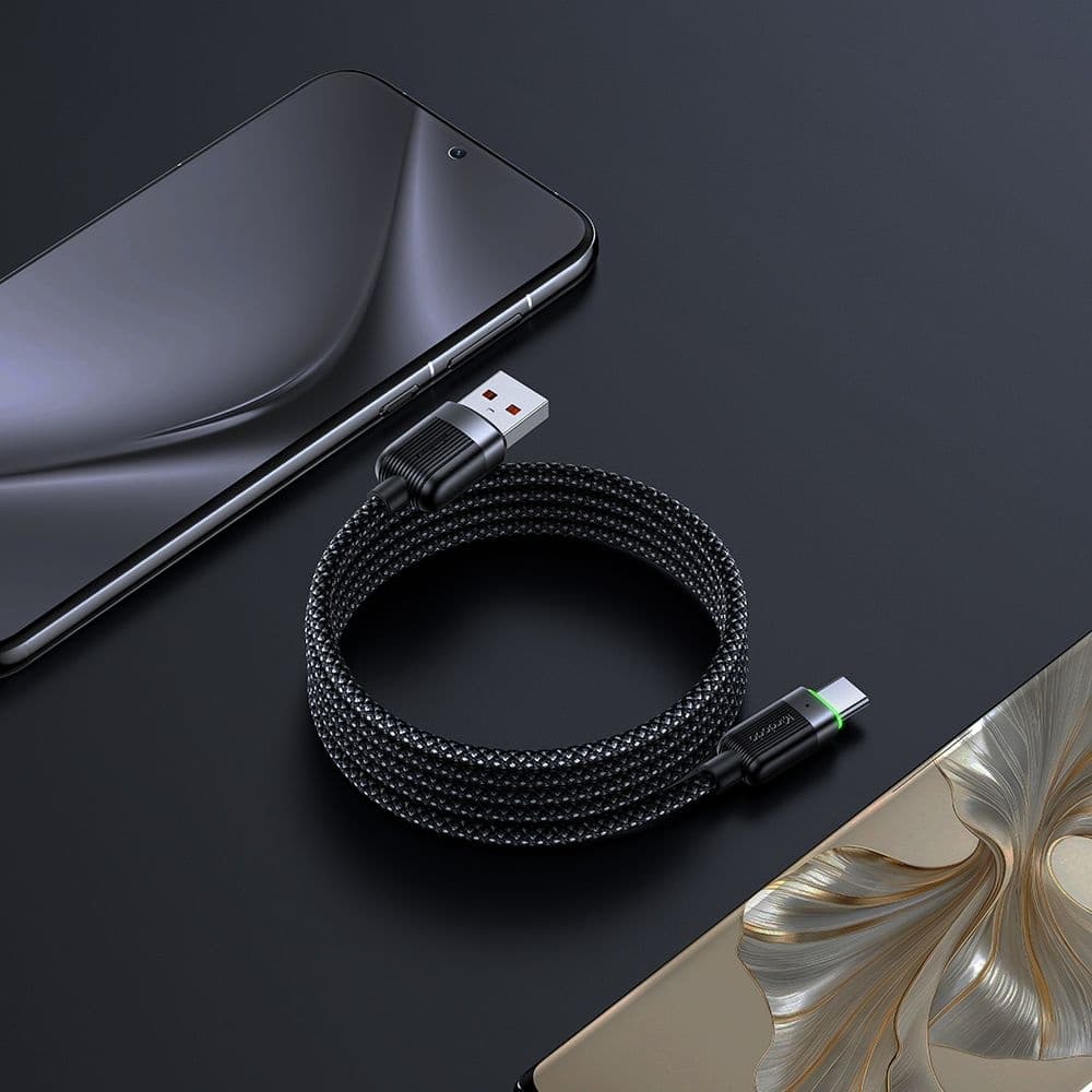 Mcdodo - datový kabel řady Self-Winding (CA-5650) - USB-A na USB-C, 6A, 1.2m - černý - náhled 5