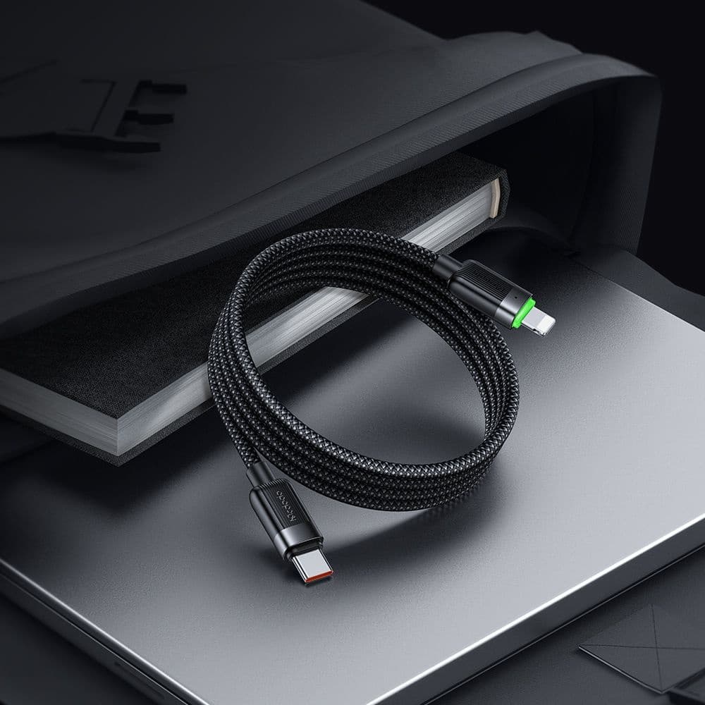 Mcdodo – datový kabel samonavíjecí série (CA-2010) – USB-C na Lightning, 36W, 1.2m – černý - náhled 5