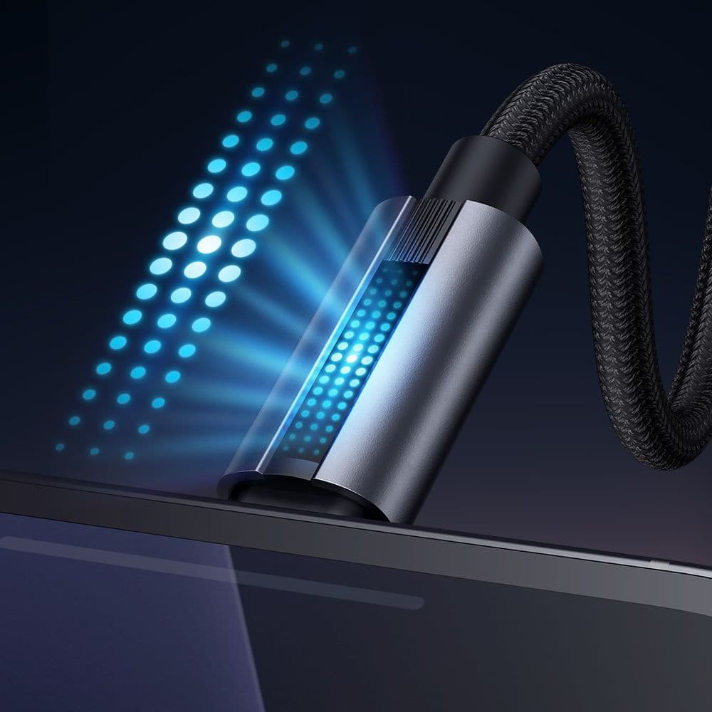 Mcdodo – datový kabel (CA-5740) – s dýchacím světlem, USB-C na USB-C, 100W, 5A, 1.2m – černý - náhled 5