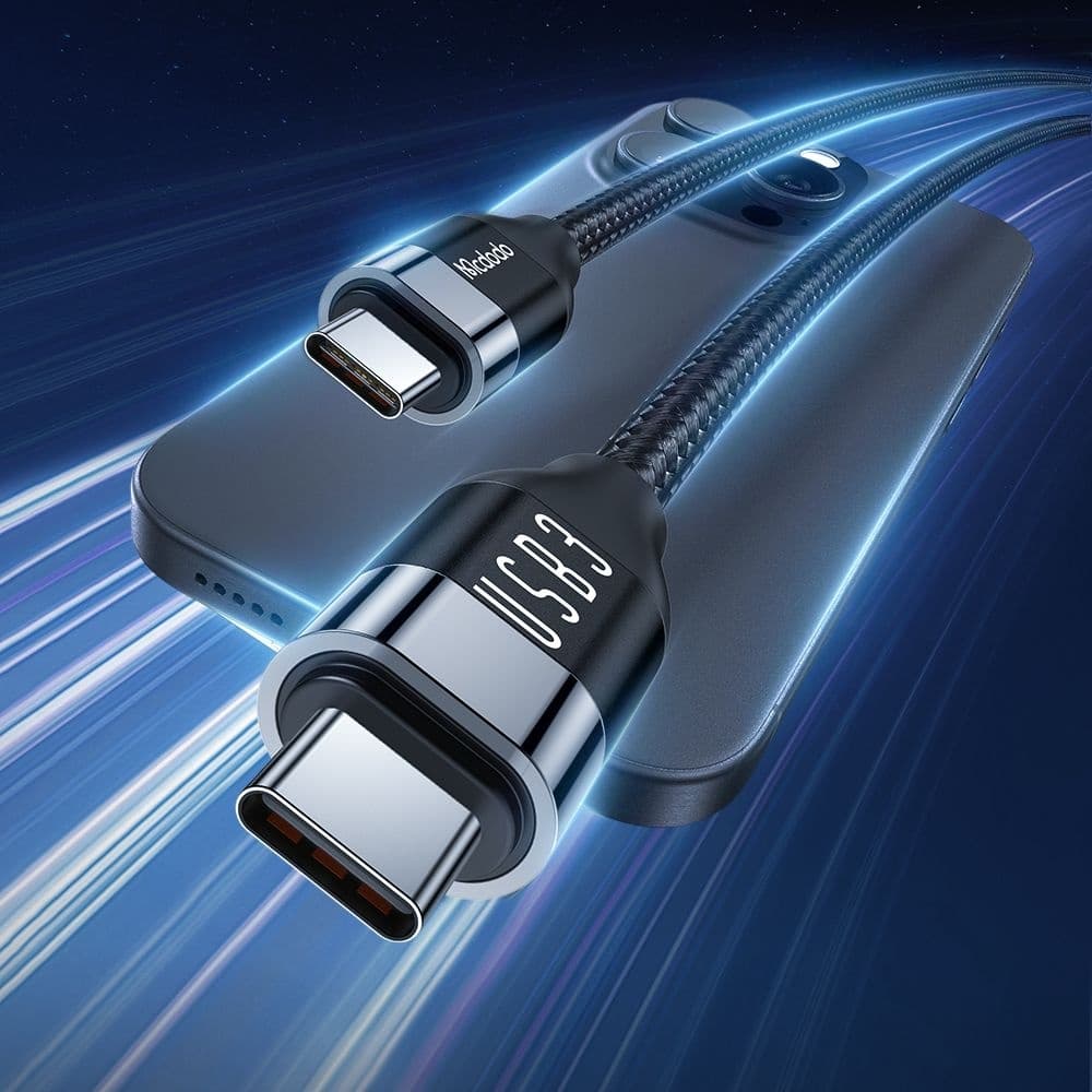 Mcdodo – datový kabel (CA-7132) – USB-C na USB-C, 100W, 10Gb/s, 4K@60Hz, 5A, 1.2m – černý - náhled 5